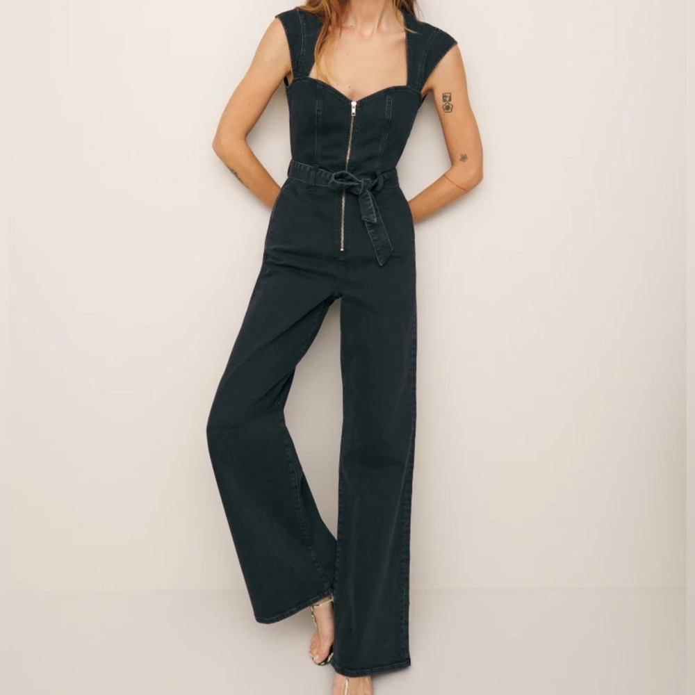 Reformation Calypso Denim Jumpsuit